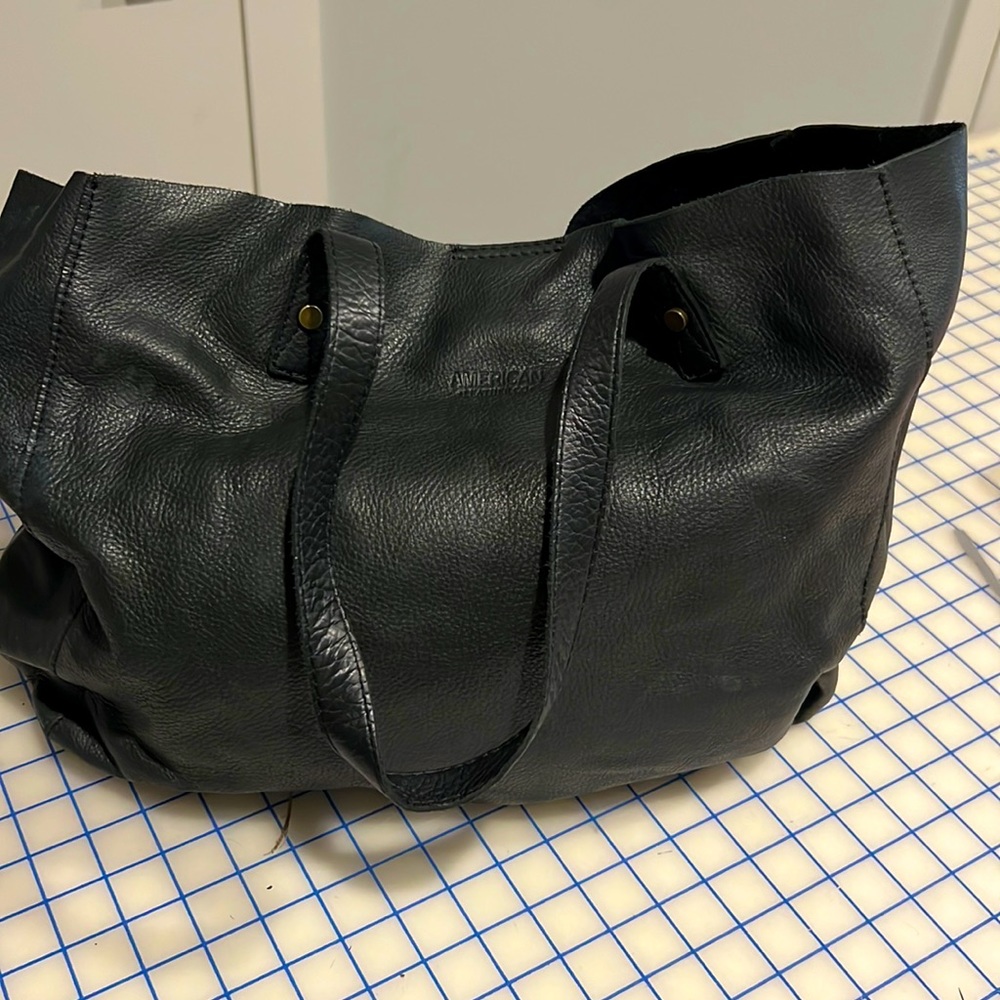 Softly used American Leather black bag